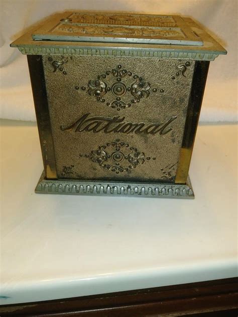 reciept box ncr metal|National Cash Register Receipt Ticket Box w/Key Fully Restored .